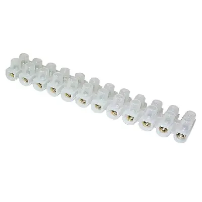 Picture of Terminal Block Connector Strip 5 A 12 way 6mm wire connector(White)