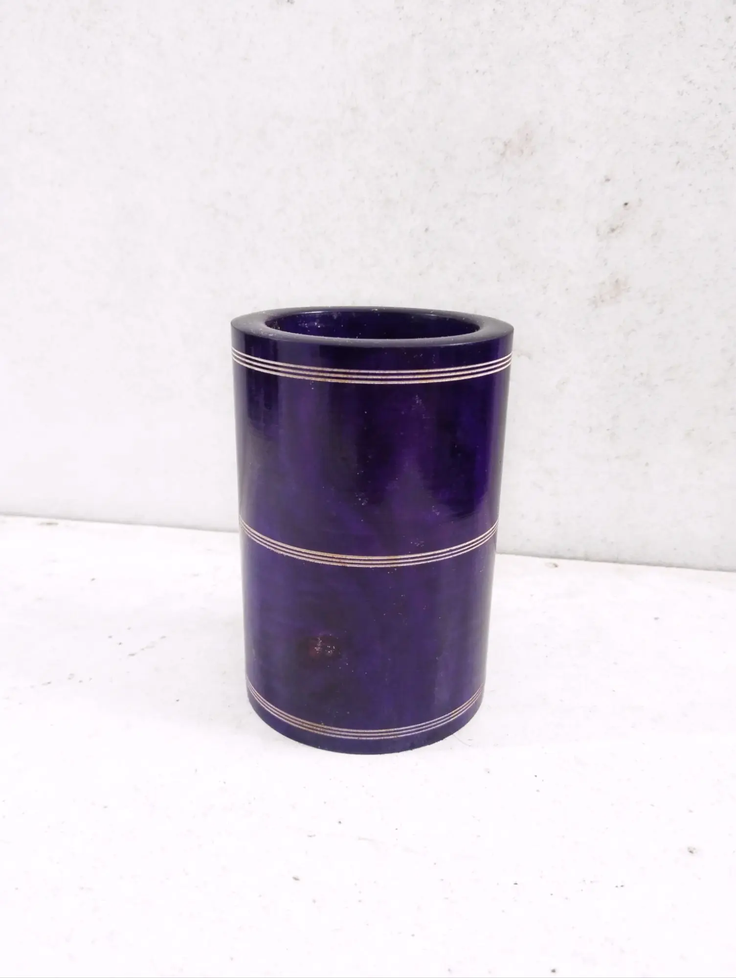 Picture of Mehguni  wood colorful  pen holder, multi-purpose, multi-functional, circular storage holder for home school office brush pot - Multicolor