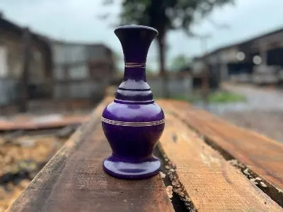 Picture of Handmade Wooden colorful Lacquer Vase, Home decoration lacquer wooden flower vase  multicolor wood vases (14,15 inch ) - Multicolor