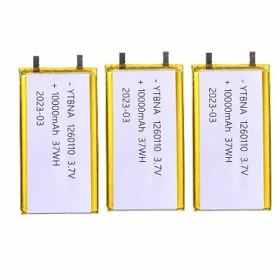 Picture of 3.7V 10000mAh 1260110 Lithium Polymer Battery Li-Po Battery Cell – Slim, Lightweight, and Long-Lasting Power Solution for DIY Projects, Robotics,  Portable Devices.(Multicolor)