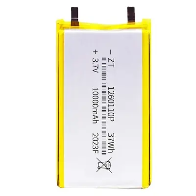 Picture of 3.7V 10000mAh 1260110 Lithium Polymer Battery Li-Po Battery Cell – Slim, Lightweight, and Long-Lasting Power Solution for DIY Projects, Robotics,  Portable Devices.(Multicolor)