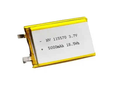 Picture of 3.7V 5000mAh 115570 Rechargeable LiPo Battery– High-Capacity Power for Drones, Power Banks & Portable Electronics”(Silver)