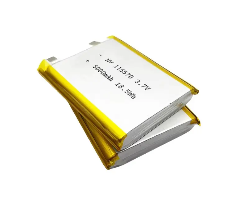 Picture of 3.7V 5000mAh 115570 Rechargeable LiPo Battery– High-Capacity Power for Drones, Power Banks & Portable Electronics”(Silver)