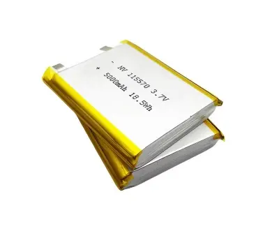 Picture of 3.7V 5000mAh 115570 Rechargeable LiPo Battery– High-Capacity Power for Drones, Power Banks & Portable Electronics”(Silver)