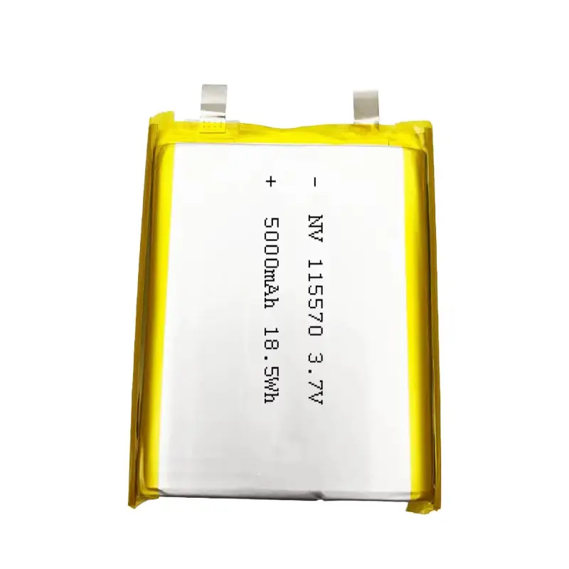 Picture of 3.7V 5000mAh 115570 Rechargeable LiPo Battery– High-Capacity Power for Drones, Power Banks & Portable Electronics”(Silver)