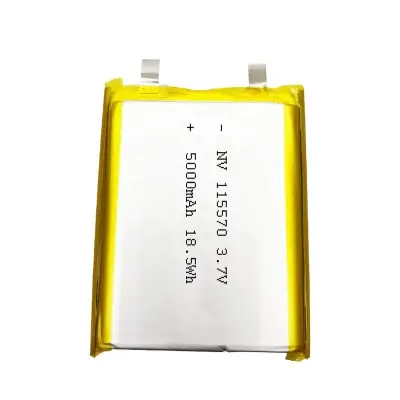 Picture of 3.7V 5000mAh 115570 Rechargeable LiPo Battery– High-Capacity Power for Drones, Power Banks & Portable Electronics”(Silver)