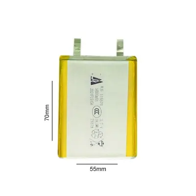 Picture of 3.7V 5000mAh 115570 Rechargeable LiPo Battery– High-Capacity Power for Drones, Power Banks & Portable Electronics”(Silver)