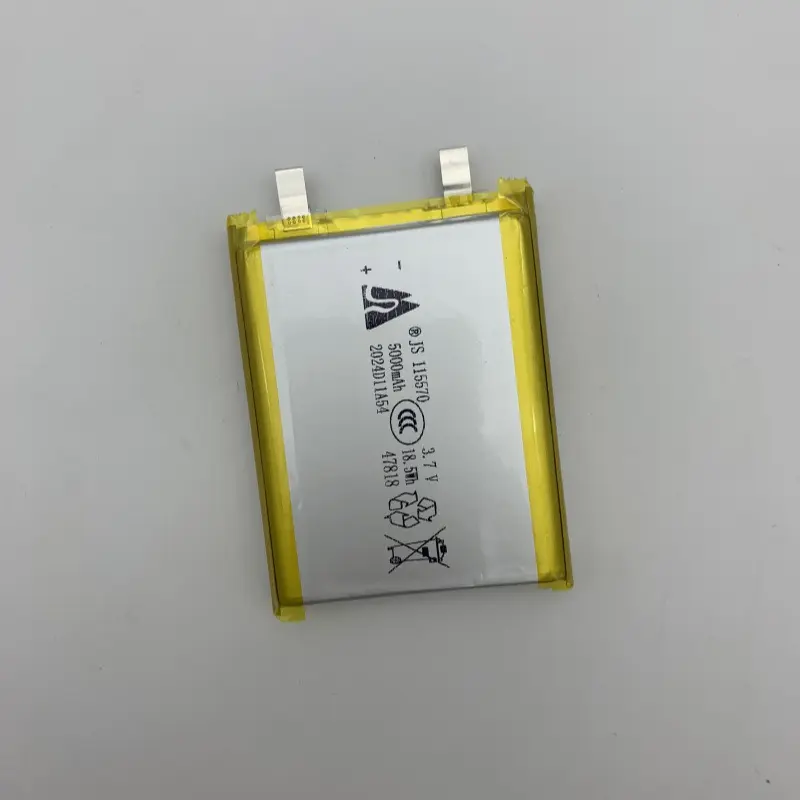 Picture of 3.7V 5000mAh 115570 Rechargeable LiPo Battery– High-Capacity Power for Drones, Power Banks & Portable Electronics”(Silver)