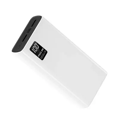 Picture of DIY Power Bank Battery Case with Dual USB-A Outputs, Type-C & Micro USB Input, Fast Charging, 3-Digit Display(White)