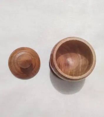 Picture of WOODEN VERMILION CONTAINER ,pot - Not Specified