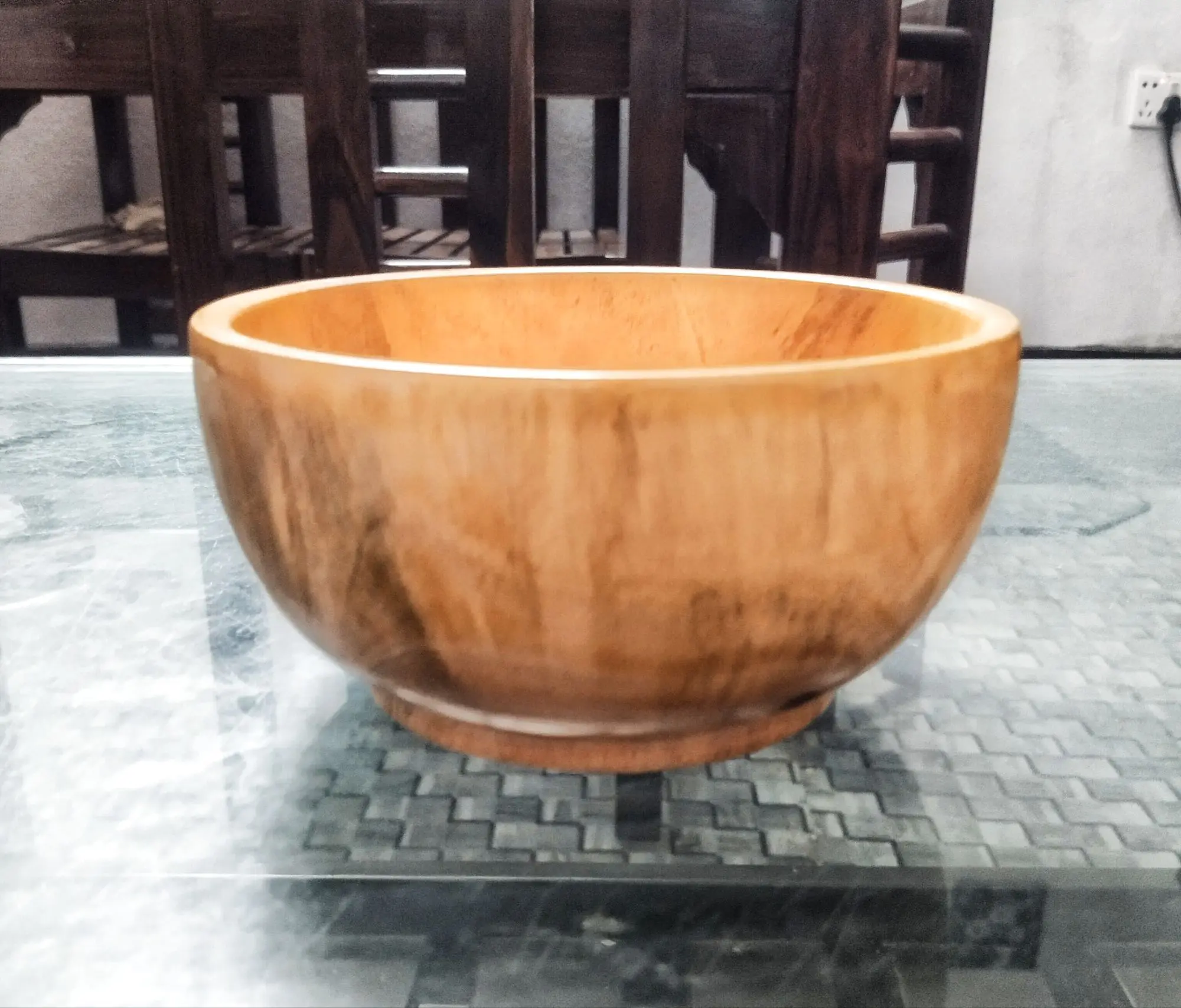 Picture of Handmade Durable Children Tableware Natural Eco Friendly wooden Baby Bowl - Multicolor