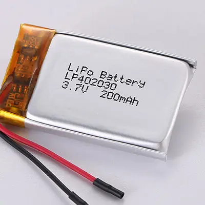 Picture of 3.7V 200mAh Li-Po BatteryLithium Polymer (LiPo) Battery Single Cell Rechargeable Battery for DIY Projects RC Toys and Wearable Devices(Silver)