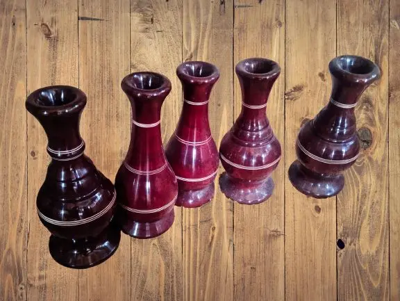 Picture of Colorful 10 Inch wooden flower vase classic style/ wooden craft vase /home decor wood flower vases - Multicolor