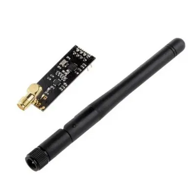 Picture of nRF24L01+ PA LNA 2.4GHz Wireless Transceiver Module with SMA Antenna | Long-Range RF Communication for Arduino, ESP32, STM32 & IoT Projects(Black)