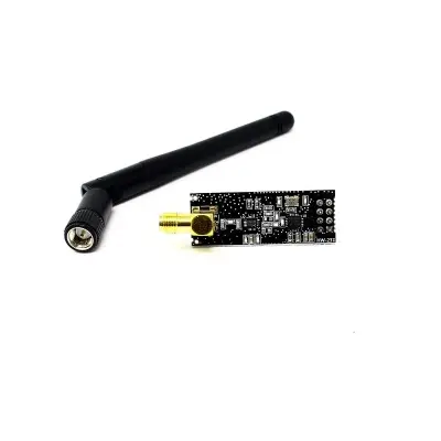 Picture of nRF24L01+ PA LNA 2.4GHz Wireless Transceiver Module with SMA Antenna | Long-Range RF Communication for Arduino, ESP32, STM32 & IoT Projects(Black)