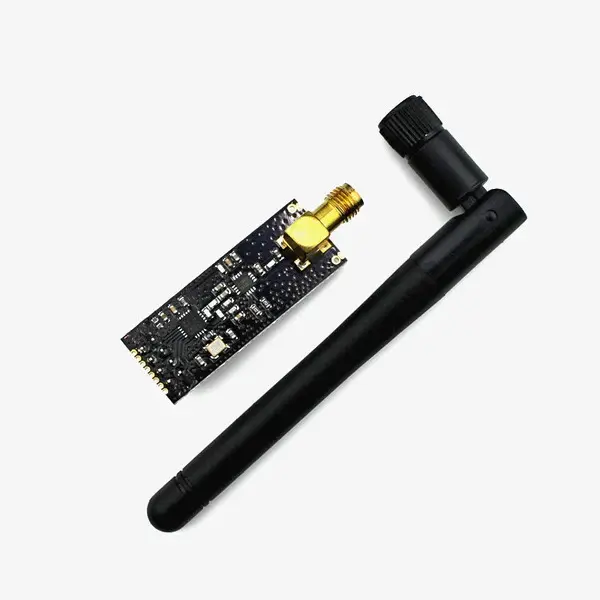 Picture of nRF24L01+ PA LNA 2.4GHz Wireless Transceiver Module with SMA Antenna | Long-Range RF Communication for Arduino, ESP32, STM32 & IoT Projects(Black)