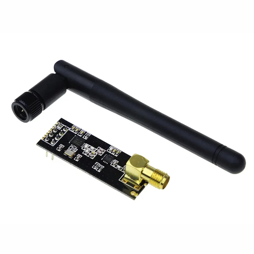 Picture of nRF24L01+ PA LNA 2.4GHz Wireless Transceiver Module with SMA Antenna | Long-Range RF Communication for Arduino, ESP32, STM32 & IoT Projects(Black)