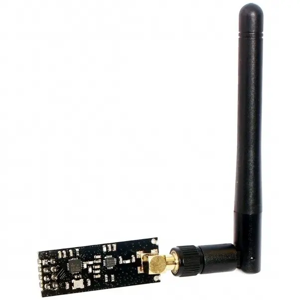 Picture of nRF24L01+ PA LNA 2.4GHz Wireless Transceiver Module with SMA Antenna | Long-Range RF Communication for Arduino, ESP32, STM32 & IoT Projects(Black)
