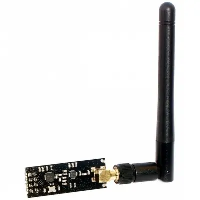 Picture of nRF24L01+ PA LNA 2.4GHz Wireless Transceiver Module with SMA Antenna | Long-Range RF Communication for Arduino, ESP32, STM32 & IoT Projects(Black)