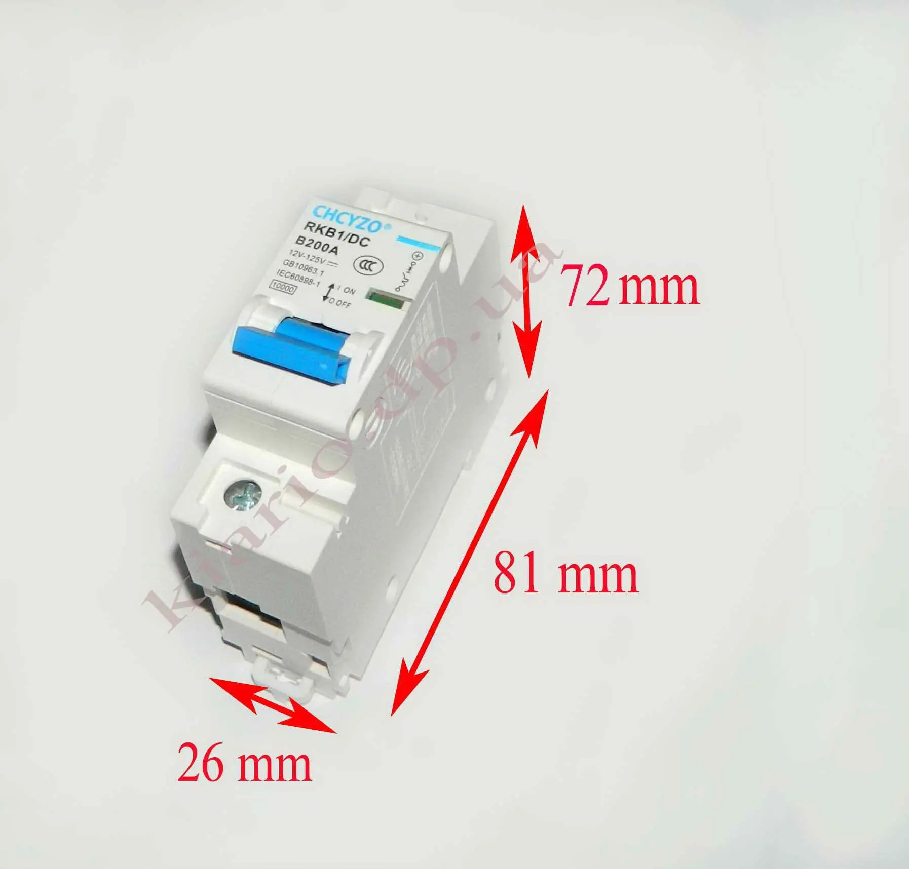 Picture of DC B200A DC Circuit Breaker – 12V–125V DC MCB for Solar, Battery & Industrial Use(White)