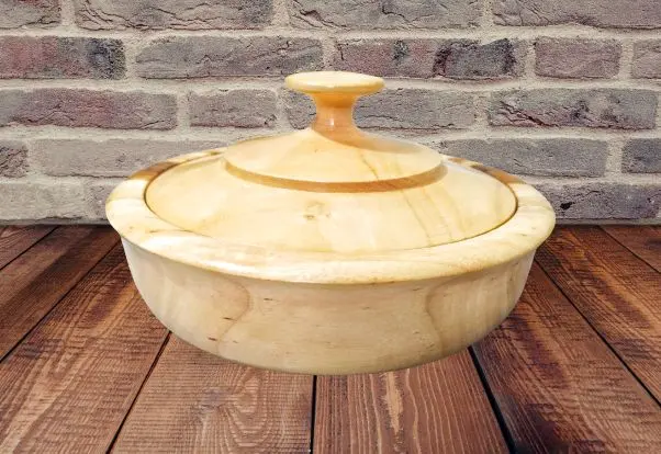 Picture of Classic Style Mehguni  wood bowl kitchen storage bowl dry  food containers dinner dishes vintage salad rice style tableware noodles bowl with lid - Multicolor