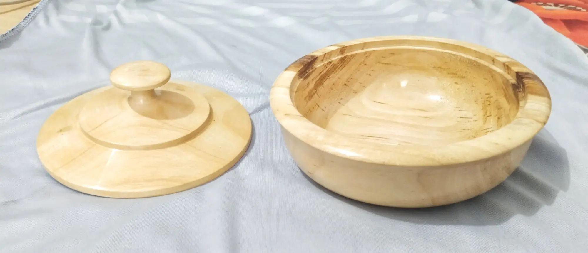 Picture of Classic Style Mehguni  wood bowl kitchen storage bowl dry  food containers dinner dishes vintage salad rice style tableware noodles bowl with lid - Multicolor