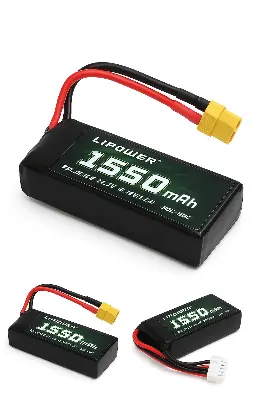 Picture of 1550 mAh 3S 35C LiPower 11.1 V High-Discharge LiPo Battery with XT-60 Connector(Black)