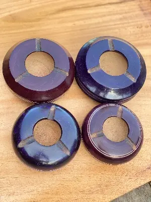 Picture of 5 Inch Colorful Ashtray Wooden 1 Pcs- Wooden Round Shape AshTray for Smart Home and Office - Smoking Ashtray - Blue