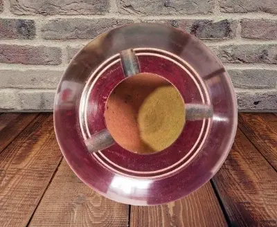 Picture of Colorful 4 Inch Wooden Ashtray for Smart Home and Office  Smoking Ashtray - Blue