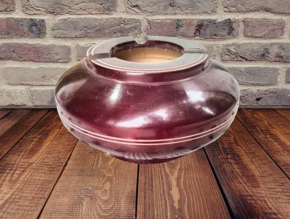 Picture of Colorful 4 Inch Wooden Ashtray for Smart Home and Office  Smoking Ashtray - Blue