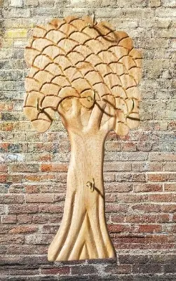 Picture of Wooden Hanging Key Holder  ( Guitar Shape ) - Multicolor