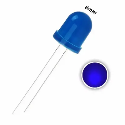Picture of 8mm Blue LED Light for DIY | Hobby | Automation and Arduino Projects- 100 pcs(Blue)