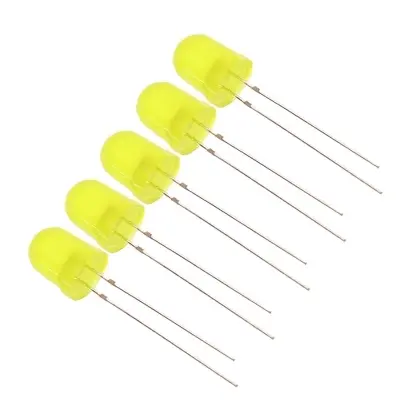 Picture of 8mm Yellow LED Light for DIY | Hobby | Automation and Arduino Projects- 100 pcs(Yellow)