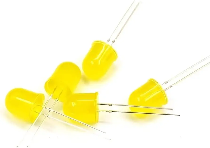 Picture of 8mm Yellow LED Light for DIY | Hobby | Automation and Arduino Projects- 100 pcs(Yellow)
