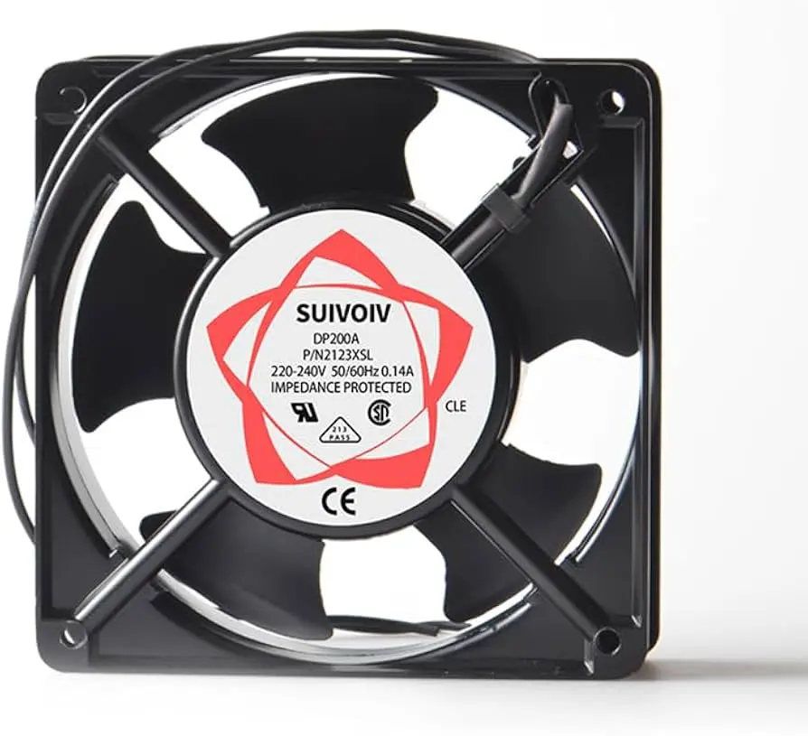 Picture of High Airflow Metal Chassis AC Cooling Fan 220–240V – 120mm Industrial Exhaust Fan(Black)
