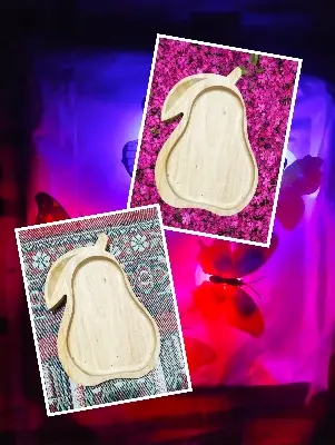 Picture of Unique Design Wood Bowl/Serving tray /baby plate High Quality Customized Shape Bowl For Hotel ,Restaurant and Home Use ( without color) - Multicolor