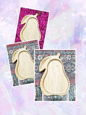 Picture of Unique Design Wood Bowl/Serving tray /baby plate High Quality Customized Shape Bowl For Hotel ,Restaurant and Home Use ( without color) - Multicolor