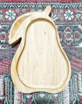 Picture of Unique Design Wood Bowl/Serving tray /baby plate High Quality Customized Shape Bowl For Hotel ,Restaurant and Home Use ( without color) - Multicolor