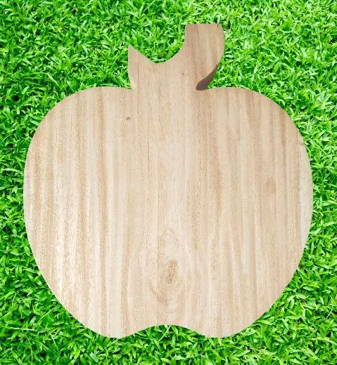 Picture of Styleish Wooden Tray /Wooden Plate/Baby Plate for Serving Food ( Apple Shaped ) - Multicolor