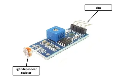 Picture of LDR Sensor Module | Light Dependent Resistor for Arduino & DIY projects(Blue)