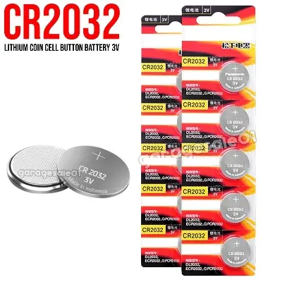 Picture of CR2032 3V Button Cell Battery | Lithium Coin Cell for Motherboard, Watch & Car Remote | CR2032(Silver)