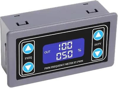 Picture of Adjustable PWM Signal Generator 1Hz–150KHz | 1-Channel Frequency Generator Module with LCD Display(Black)