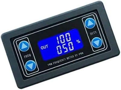 Picture of Adjustable PWM Signal Generator 1Hz–150KHz | 1-Channel Frequency Generator Module with LCD Display(Black)