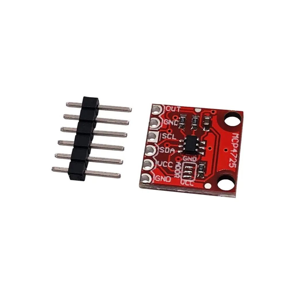 Picture of MCP4725 12-Bit Digital-to-Analog Converter Module | I2C DAC Board | Arduino Raspberry Pi ESP32(Red)