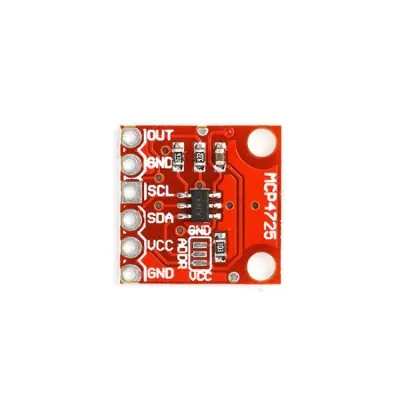 Picture of MCP4725 12-Bit Digital-to-Analog Converter Module | I2C DAC Board | Arduino Raspberry Pi ESP32(Red)