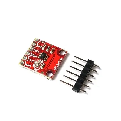 Picture of MCP4725 12-Bit Digital-to-Analog Converter Module | I2C DAC Board | Arduino Raspberry Pi ESP32(Red)
