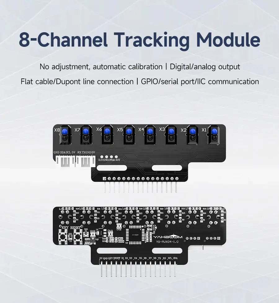 Picture of 8-Channel Infrared Line Tracking Sensor Module with Automatic Calibration for Line Follower Robots(Black)