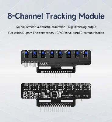 Picture of 8-Channel Infrared Line Tracking Sensor Module with Automatic Calibration for Line Follower Robots(Black)
