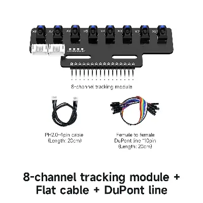 Picture of 8-Channel Infrared Line Tracking Sensor Module with Automatic Calibration for Line Follower Robots(Black)