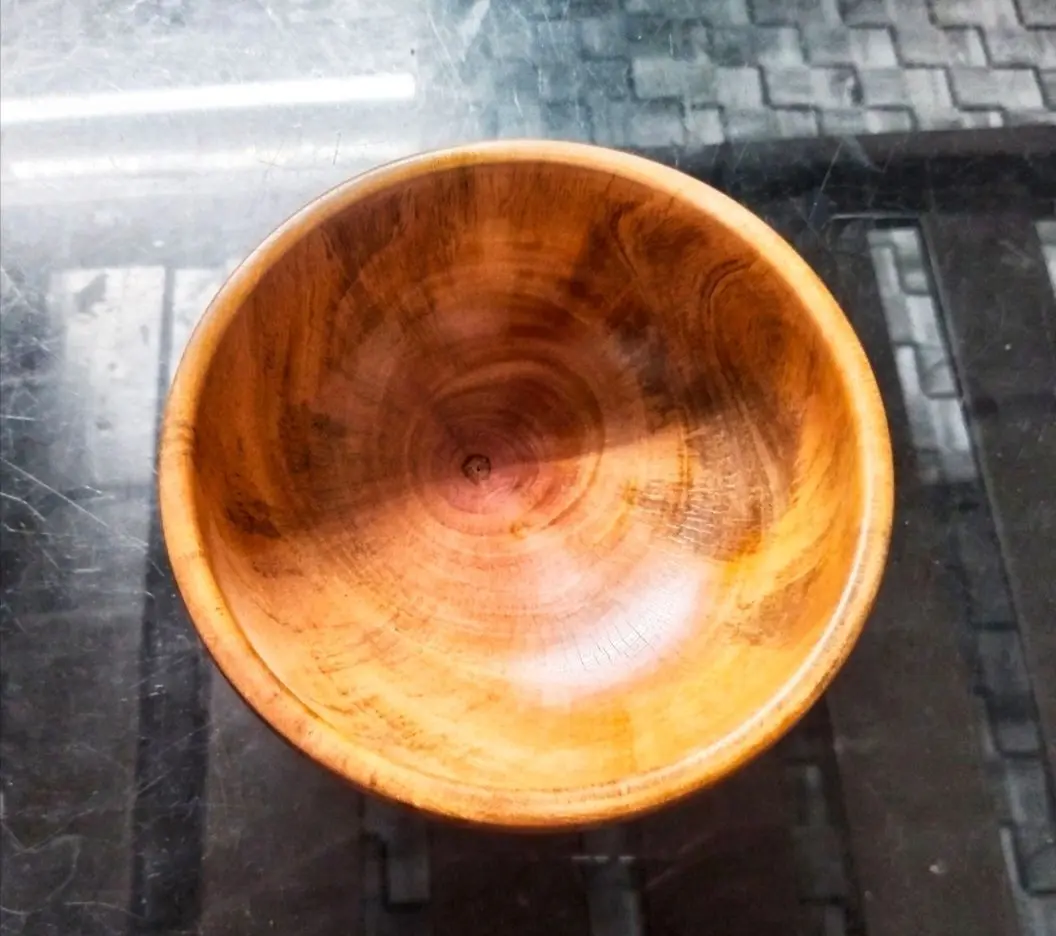 Picture of Handmade Durable Children Tableware Natural Eco Friendly wooden Baby Bowl 7 INCH - Multicolor